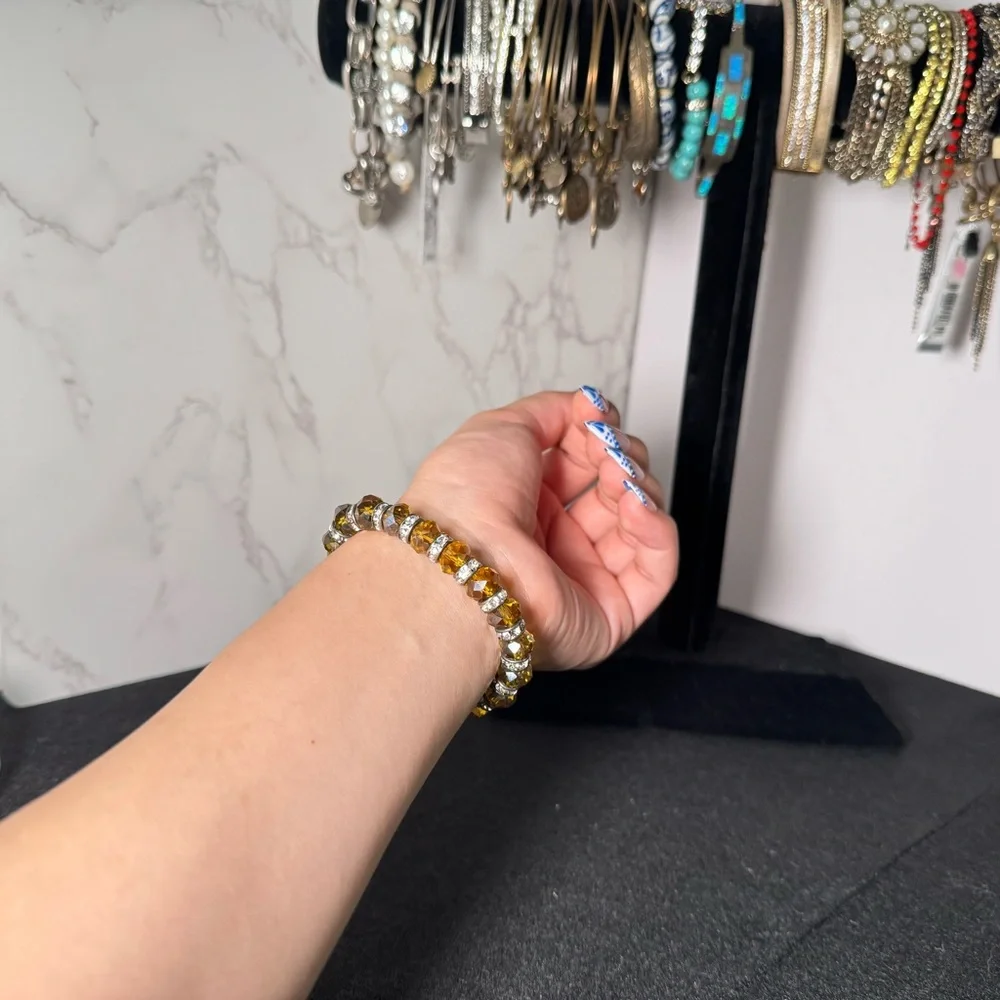 Chic Gold and Silver Crystal Bracelet